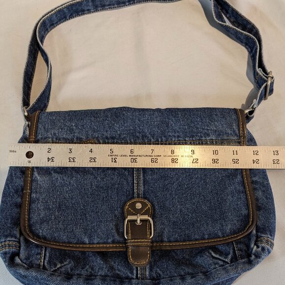 Beautiful boho denim bag with faux leather trim! Excellent used condition! - Picture 11 of 15